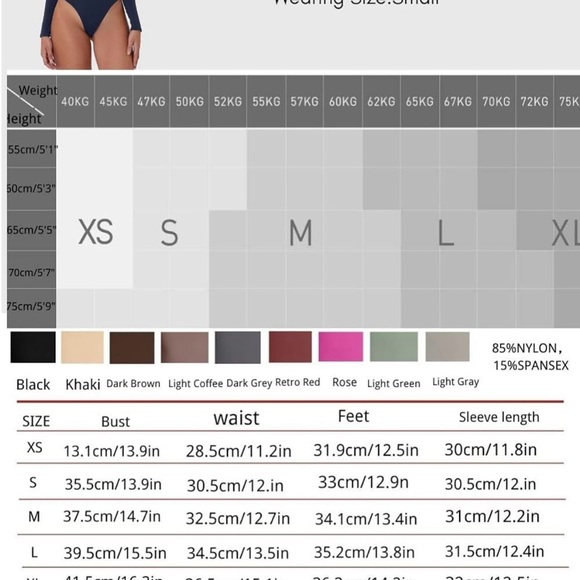 Quinsen Thong Longsleeve Bodysuit Brown Size Medium NWT - Picture 5 of 8